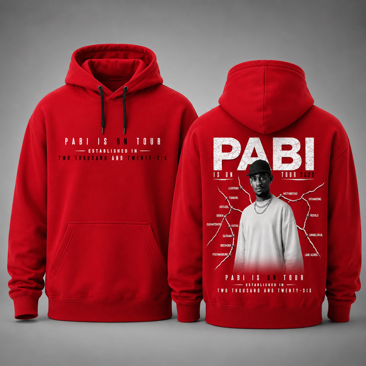PABI IS ON TOUR 2026 Limited Edition Hoodie – Red