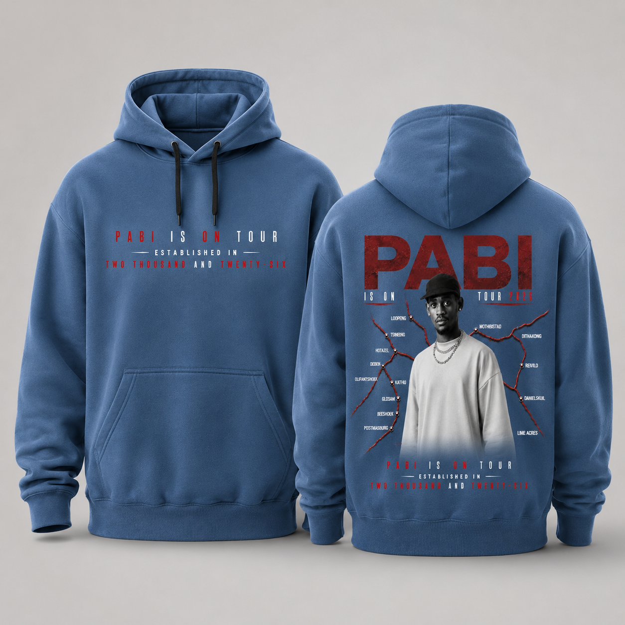 PABI IS ON TOUR 2026 Limited Edition Hoodie – Blue